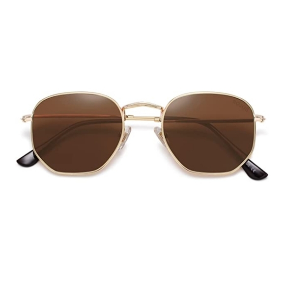 💫Brown Hexagonal Polarized Sunglasses for Men and Women - Picture 4 of 4